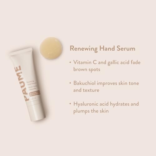 PAUME Renewing Hand Serum for Dry, Aging Skin With Hyaluronic Acid, Niacinamide and Vitamin C, 2 oz