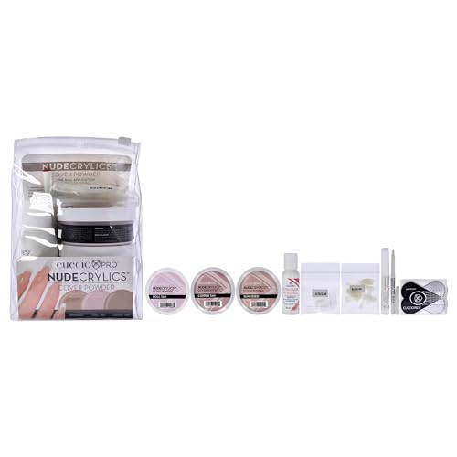 Acrylic Nail Kit | 3 Color Powders, Primer Pen, Glue, Monomer, Nail Tips, Forms