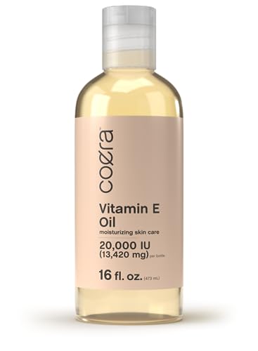 Vitamin E Oil | 20,000 IU, 16 fl oz, Moisturizing & Hydrating for Skin, Face, Hands, Body