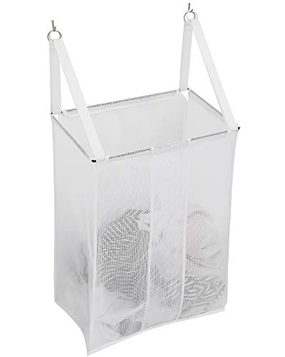 Laundry Hamper | Over the Door, Large Storage, Metal Rim Opening