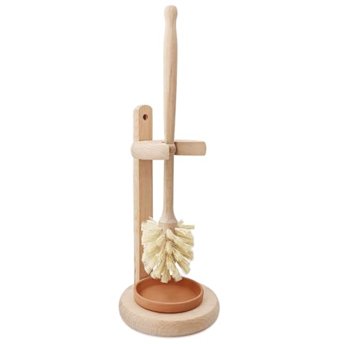 Toilet Bowl Cleaner | 14 Inch Beechwood Handle, Strong Hemp Bristles, Biodegradable