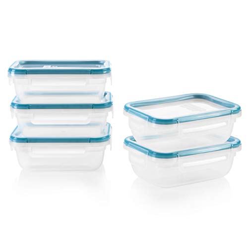 Food Storage Containers | 10-Pc Set, 3-Cup Rectangle, BPA-Free, Microwave & Dishwasher Safe