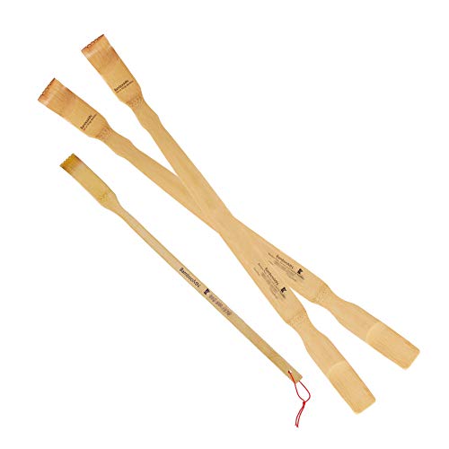 Bamboo Backscratcher & Shoehorn Set | 25 Inch, 2 Units, Includes Travel Size Back Scratcher