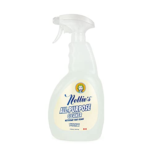 Nellie's All-Purpose Cleaner - Plant-Based Multi-Purpose Cleaner - Biodegradable, Leaping Bunny Certified, and Eco-Friendly - Lemongrass Scent (24 fl oz)