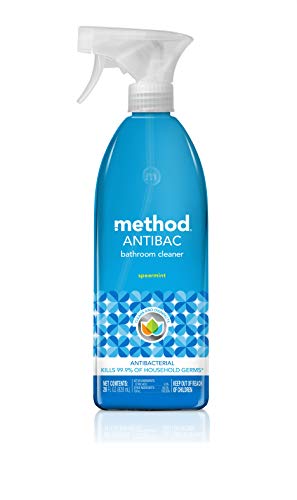 Antibacterial Bathroom Cleaner | Spearmint Scent, Mold and Mildew Stain Remover, 28 Fl Oz