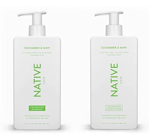 Shampoo & Conditioner Set | Sulfate Free, Paraben Free, Naturally Derived Ingredients | 16.5 oz