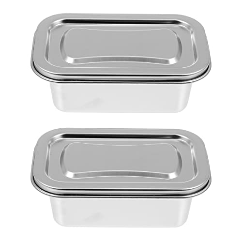 Ice Cream Storage Container | 2 pcs, Stainless Steel, Insulated, with Lids