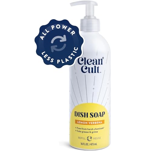 Dish Soap | Refillable Aluminum Bottle, 16 oz, Cuts Grease & Grime