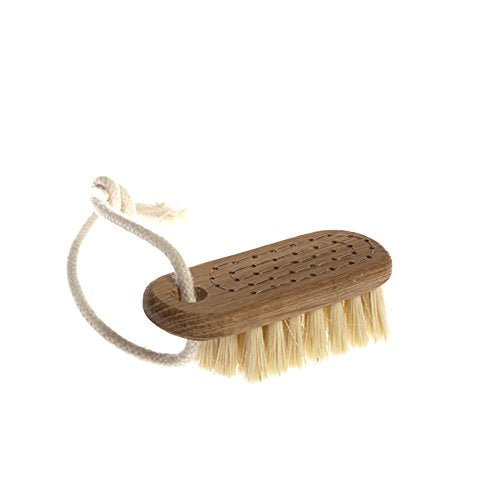 Nail Brush | Oak and Tampico Fiber, Includes Cord