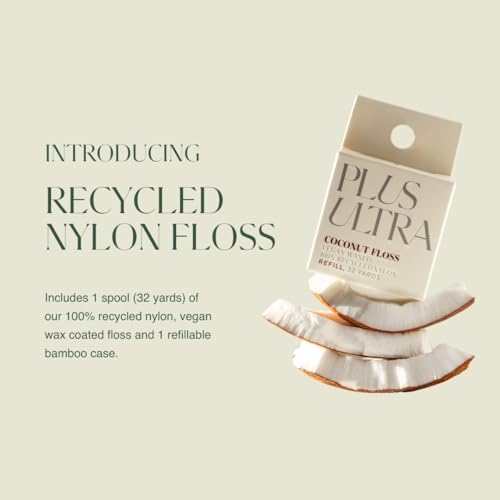 Dental Floss | Refillable Bamboo Case, Mint Flavor