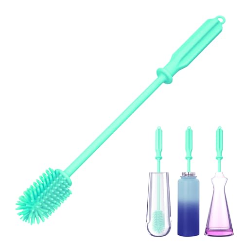 Bottle Brush Cleaner | BPA Free, Short Handle, Green, Portable for Narrow Neck Containers