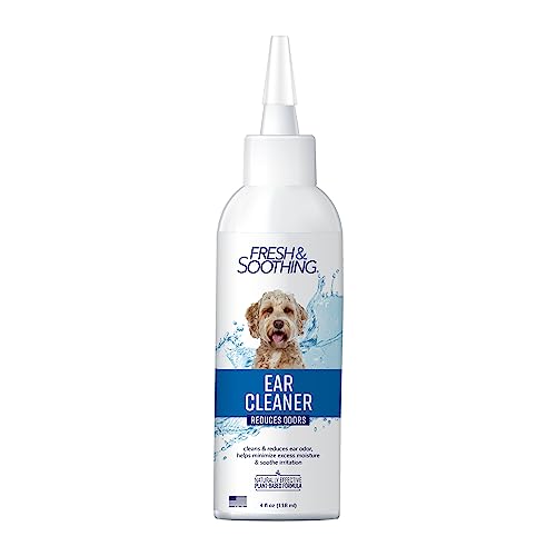 Ear Cleaner | Gentle Solution for Dogs & Cats, 4oz, Soap & Dye Free