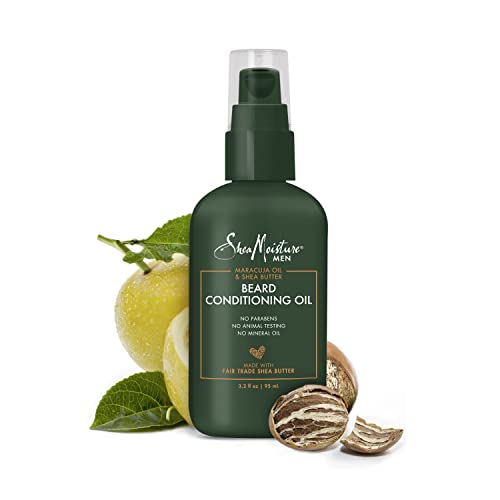 SheaMoisture Beard Conditioning Oil for a Full Beard Maracuja Oil and Shea Butter to Moisturize and Soften 3.2 oz