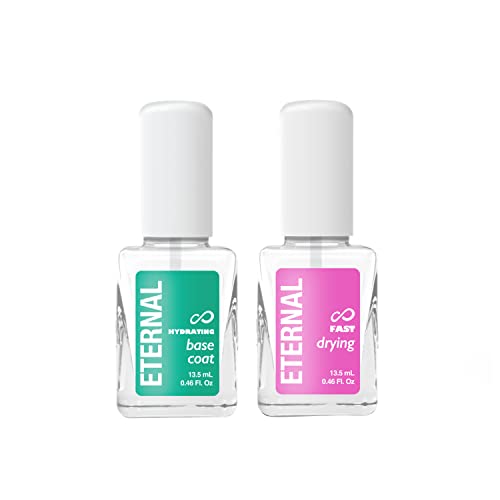 Nail Polish Set | Hydrating Base Coat, Fast Drying Top Coat, 13.5mL (Set of 2)