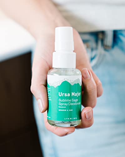 Ursa Major Sublime Sage Natural Spray Deodorant | Aluminum-free, Vegan, Cruelty-free, Non-Staining | 1.79 ounces