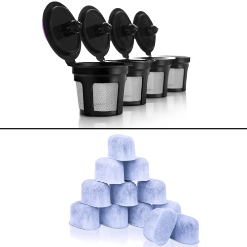 Reusable K Cups | 4 Pack, Compatible with Keurig, Includes 12 Water Filters