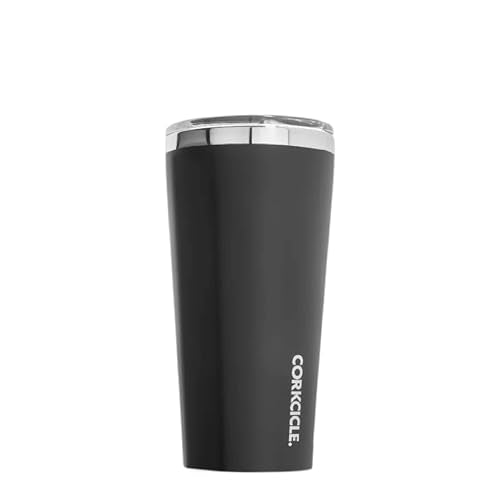 Insulated Travel Tumbler | Matte Black, 24 oz, Keeps Beverages Cold 9+hrs, Hot 3hrs