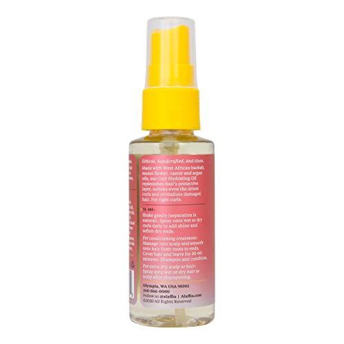 Hair Oil Spray | For Thick & Curly Hair, Argan Oil and Baobab, Replenish & Revitalize Dry, Damaged Hair, 2 Fl Oz