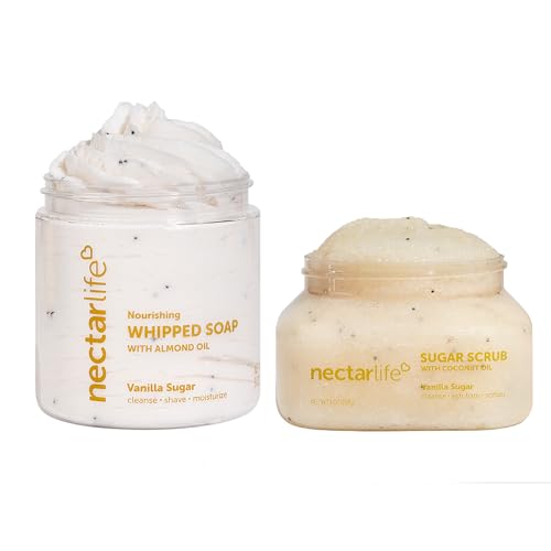 Whipped Soap & Body Scrub Set | Vanilla Sugar, Nourishing & Exfoliating