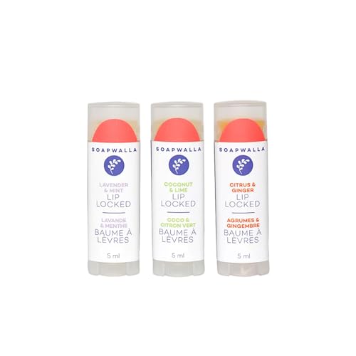 Lip Balm Trio | Vegan, Cruelty-Free, 3 Pack, 0.17 oz Each