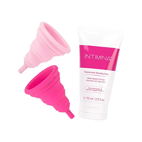 Menstrual Cup | Compact Size A & B, Includes Feminine Moisturizer