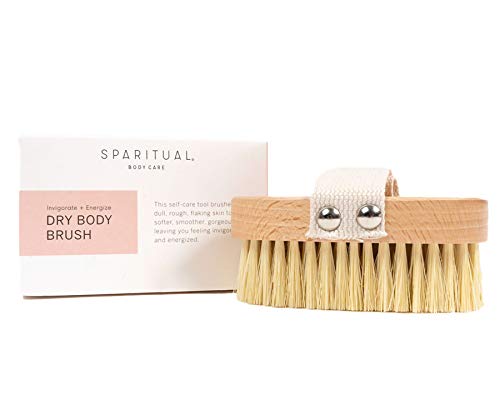 Body Brush | Ergonomic Design, Sisal Hemp Bristles, Lymphatic Health