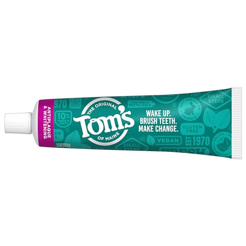 Toothpaste | Fluoride-Free, Antiplaque & Whitening, Peppermint - 5.5 oz (Pack of 2)