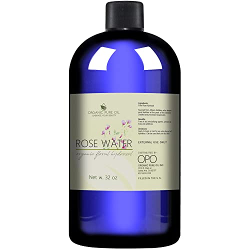 Rose Hydrosol Water | 32 oz, Hydrating Face Toner, Body Spray, Room Freshener