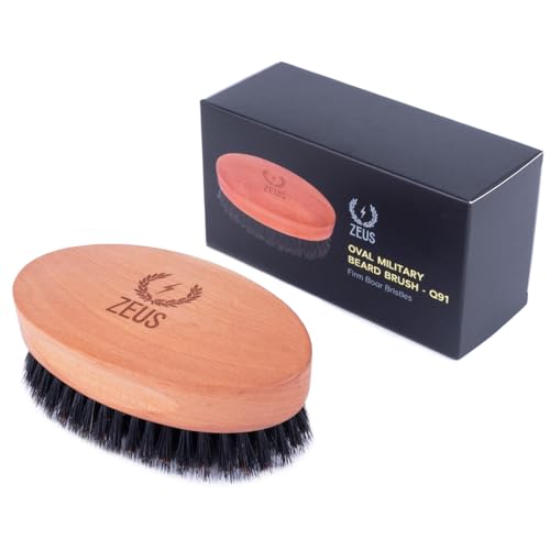 Beard Brush | Boar Bristle, Military Style, Firm Bristles