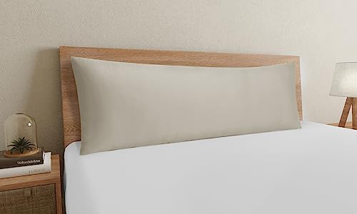 Body Pillow Cover | Silk Alternative, Envelope Closure – 21” x 54”, Pewter