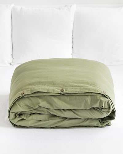 Duvet Cover | King Size, Linen-Cotton Blend, Breathable, Stone Washed