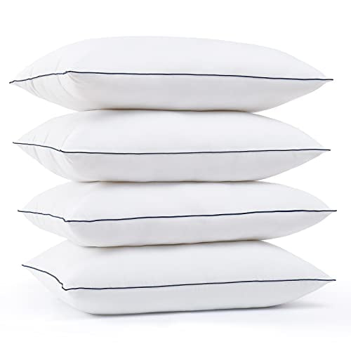 Bed Pillows | Standard Size (20"x26"), Set of 4, Allergy Friendly, Down Alternative Filling