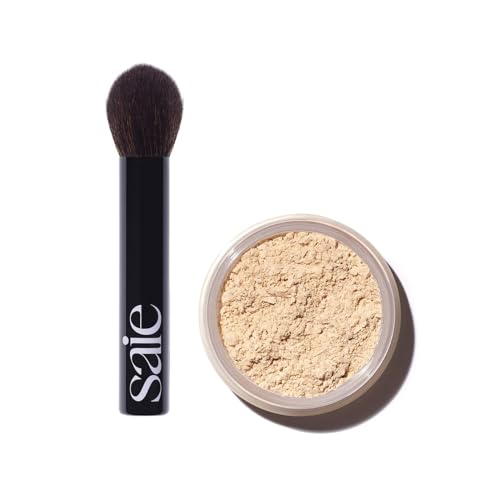 Face Powder Duo | Soft Multi-Use Brush, Translucent Setting Powder (0.14 oz)