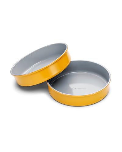 Baking Pan | Non-Stick Ceramic, 9” Circle, Non-Toxic, PTFE & PFOA Free, Marigold Color