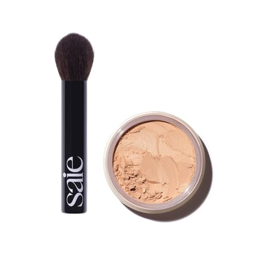 Face Powder Duo | Soft Multi-Use Brush, Translucent Medium (0.14 oz)