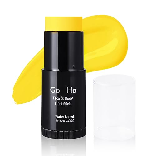 Body Paint Stick | Water-Based, Washable, Non-Toxic, Full-Coverage Yellow