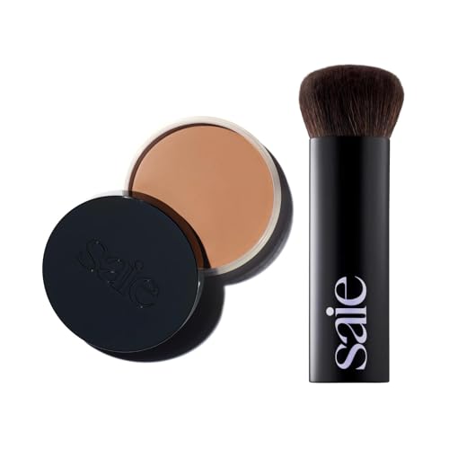 Makeup Brush Set | Soft Multi-Use Liquid and Cream Brush, Includes 1 oz. Bronzer