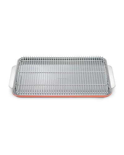 Baking Sheet & Cooling Rack | Non-Toxic Ceramic Coated, Large (18" x 13")