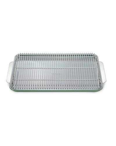 Baking Sheet & Cooling Rack | Non-Toxic Ceramic Coated, Large (18" x 13"), Sage