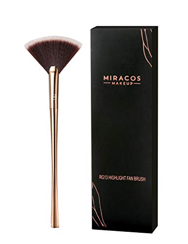 Makeup Brush | Highlighter & Blush Tool, Long Handle, Anti-Champagne Gold