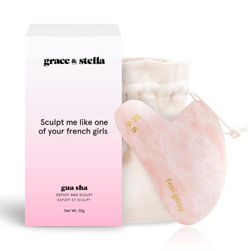 Gua Sha Massage Tool | Rose Quartz, Face Sculpting, Lymphatic Drainage