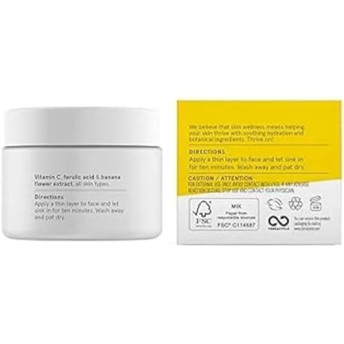 ACURE Brightening Vitamin C Jelly Mask | 100% Vegan | For A Brighter Appearance | Ferulic Acid & Banana Flower Extract | All Skin Types | 1 Oz