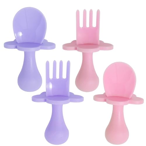 Baby Spoons & Forks | BPA-Free, 2 Sets, Blush & Lavender