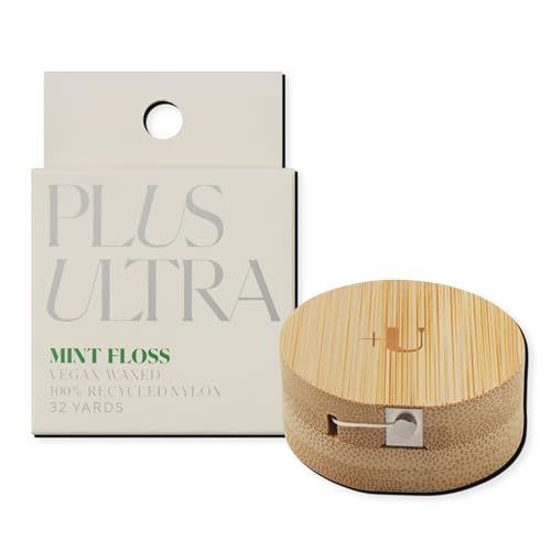 Dental Floss | Refillable Bamboo Case, Mint Flavor