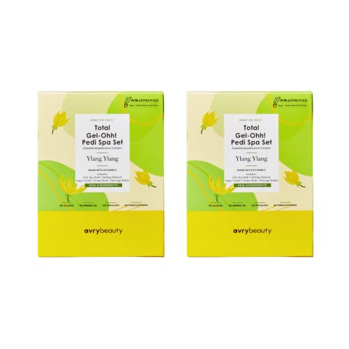 Pedicure Spa Set | 2 Pack, Ylang Ylang Scent, 5-Step Treatment