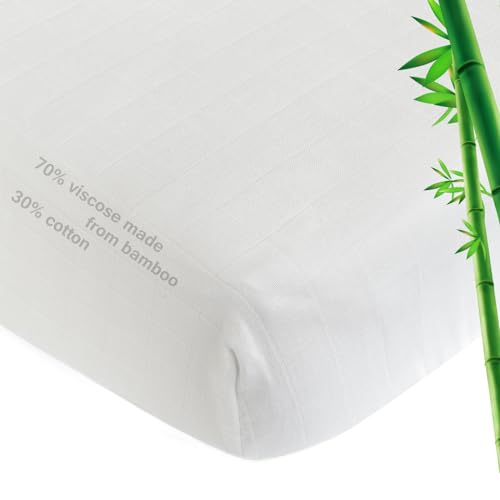 Crib Sheet | Soft Breathable Muslin, Fits Standard Crib and Toddler Mattress