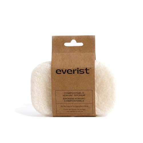 Exfoliating Body Sponge | 100% Natural Plant-Fiber, Gentle Exfoliation, 1 Each