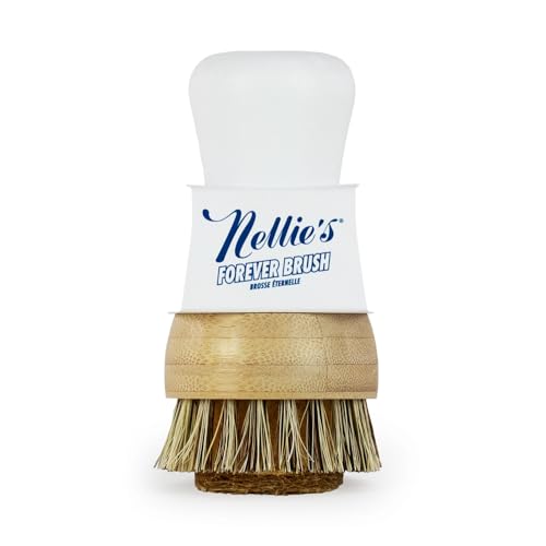 Nellie's Forever Brush - The Ultimate Sponge-Brush Hybrid for Eco-Friendly Dishwashing - Sustainable Design - Versatile Scrubbing Power - Long-Lasting Handle - Eco-Conscious Kitchen Essential