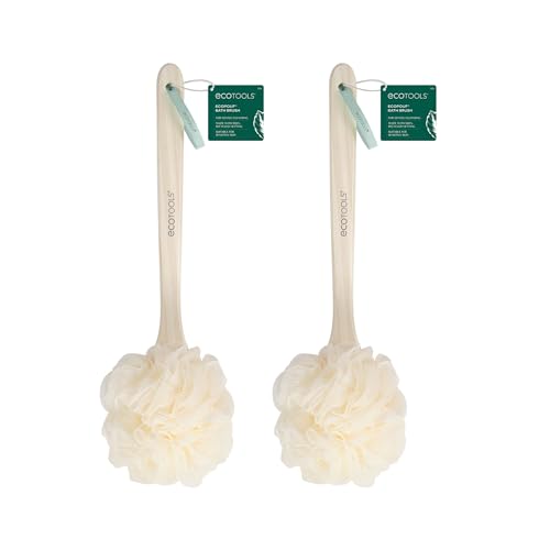 Bath Brush | Long Handle, Gentle Exfoliation, 2 Count