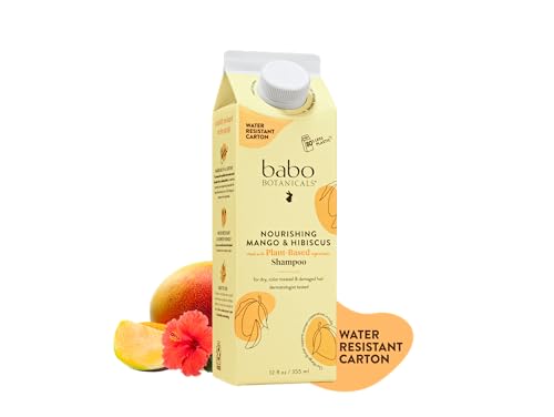 Shampoo | Nourishing Mango & Hibiscus, For Dry, Damaged, Color-Treated Hair, Moisturize & Soften, Passion Fruit Ferment for Scalp, Water-Resistant Carton with 80% Less Plastic, Vegan